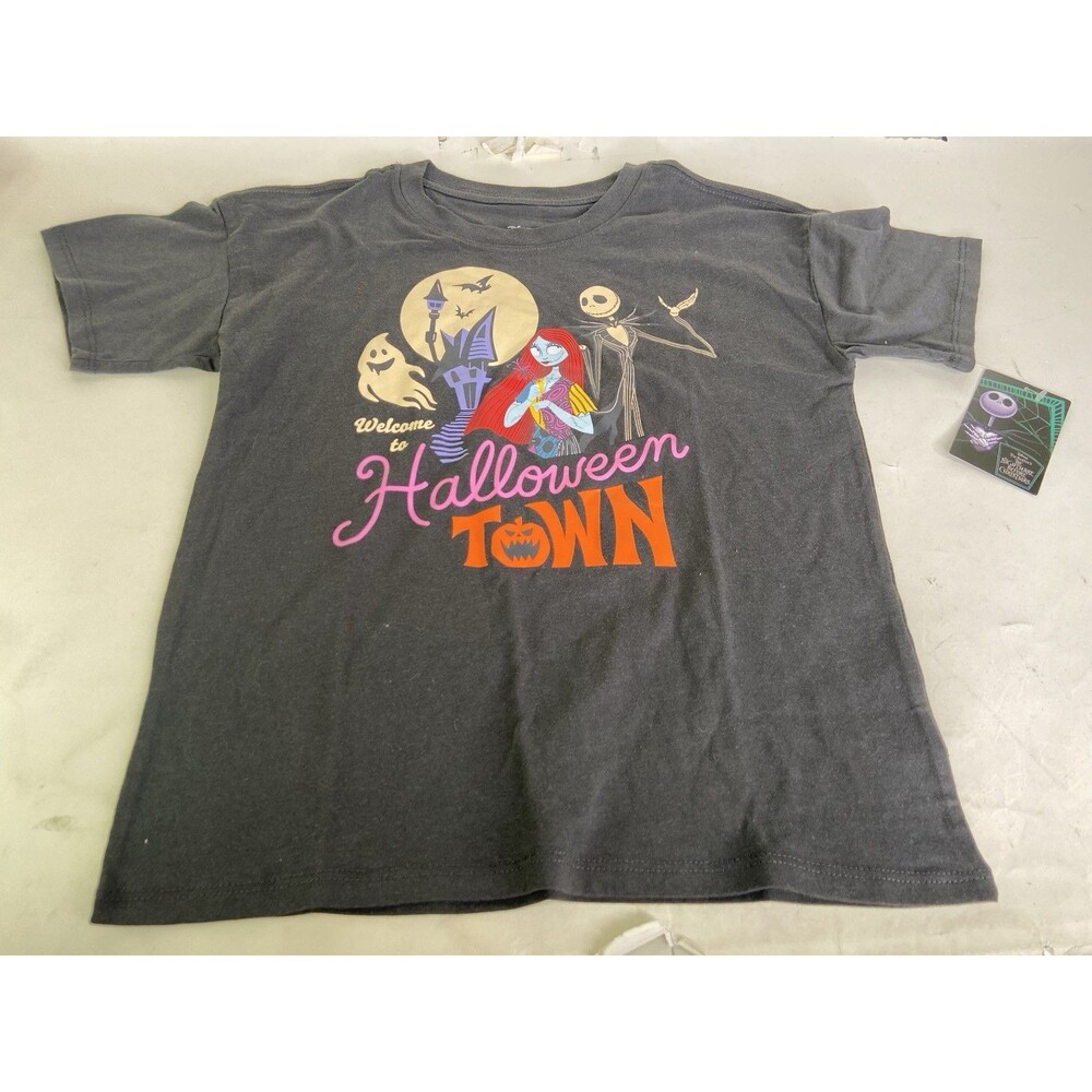 Disney Nightmare Before Christmas Jack Sally Short Sleeve T-Shirt Girls 10-12